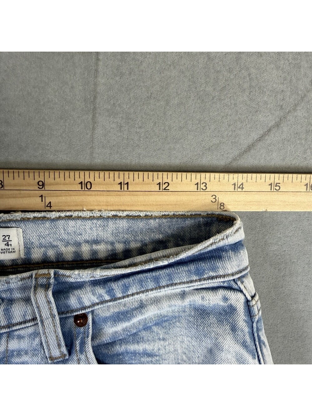 Abercrombie & Fitch 90s Slim Straight Ultra High Rise Curve Love Jeans 27/4 Blue - Picture 6 of 7